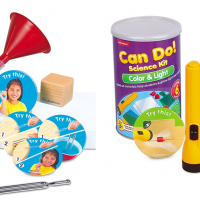 various accessories for sound and colour light experiments