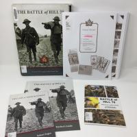 books and pamphlets with images of Canadian solders