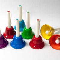 colourful handbells