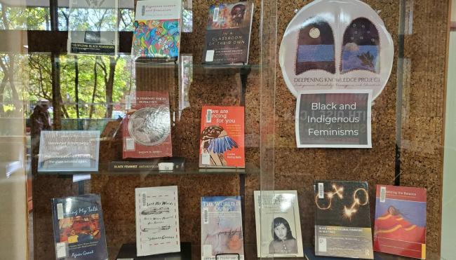 Indigenous Ground Floor display located across the circulation desk.