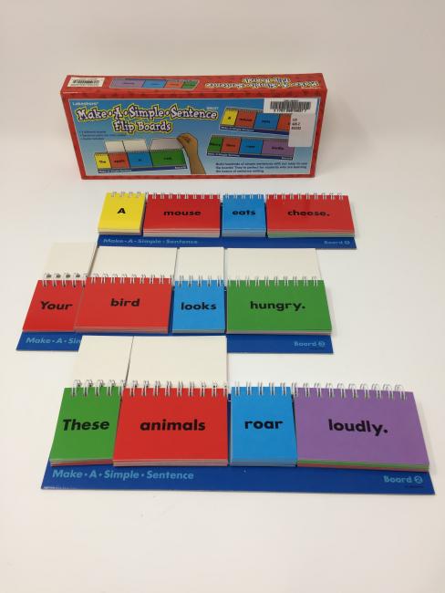 word flipboards on a table